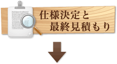 仕様決定と最終見積り